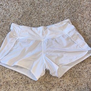 White Lululemon Low Rise Speed Ups